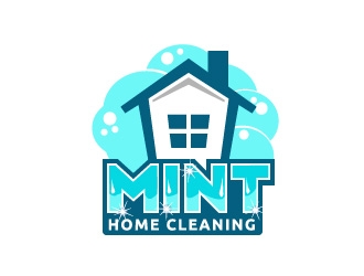 Mint House Cleaning logo design by Alex7390