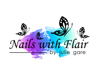 Nails with Flair by Julie Gare logo design by done
