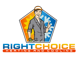 Right Choice Heating & Cooling logo design by coco