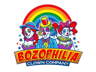 BOZOPHILIA CLOWN COMPANY logo design by DreamLogoDesign