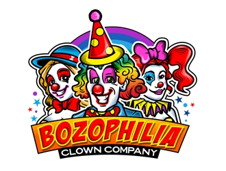 BOZOPHILIA CLOWN COMPANY logo design by DreamLogoDesign