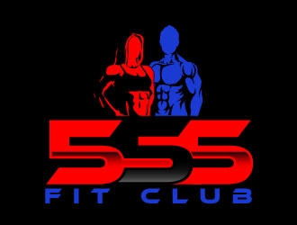 555 FIT CLUB logo design by daywalker