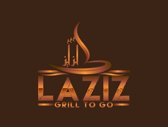 Laziz Grill To Go logo design by Aelius