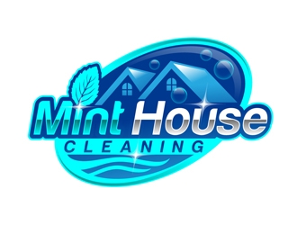 Mint House Cleaning logo design by DreamLogoDesign