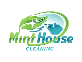 Mint House Cleaning logo design by DreamLogoDesign