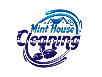 Mint House Cleaning logo design by DreamLogoDesign