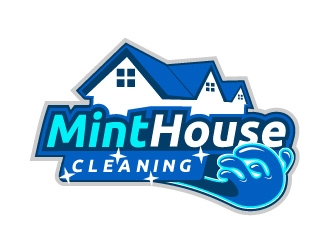 Mint House Cleaning logo design by Alex7390