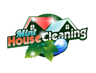 Mint House Cleaning logo design by DreamLogoDesign