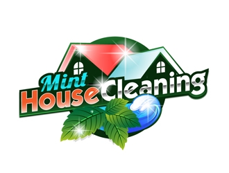Mint House Cleaning logo design by DreamLogoDesign