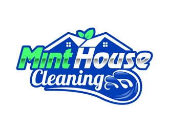 Mint House Cleaning logo design by DreamLogoDesign