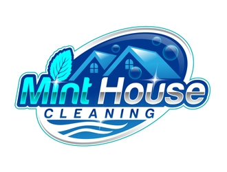 Mint House Cleaning logo design by DreamLogoDesign
