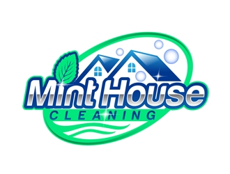 Mint House Cleaning logo design by DreamLogoDesign