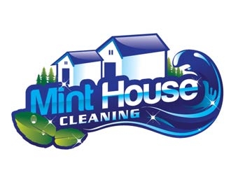 Mint House Cleaning logo design by shere