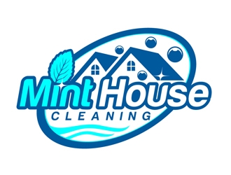 Mint House Cleaning logo design by DreamLogoDesign