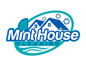 Mint House Cleaning logo design by DreamLogoDesign