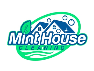 Mint House Cleaning logo design by DreamLogoDesign