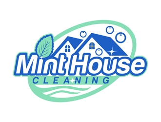 Mint House Cleaning logo design by DreamLogoDesign