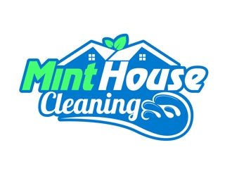 Mint House Cleaning logo design by DreamLogoDesign