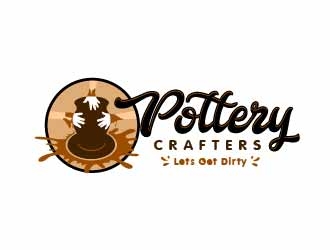 Pottery Crafters/ Tagline is Lets Get Dirty logo design by SOLARFLARE