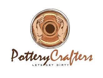 Pottery Crafters/ Tagline is Lets Get Dirty logo design by shravya