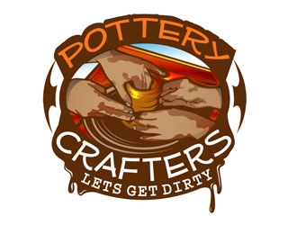 Pottery Crafters/ Tagline is Lets Get Dirty logo design by DreamLogoDesign