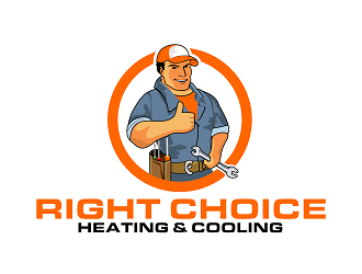 Right Choice Heating & Cooling logo design by Republik
