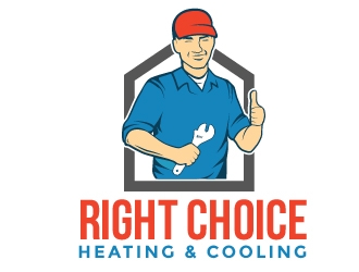 Right Choice Heating & Cooling logo design by quanghoangvn92