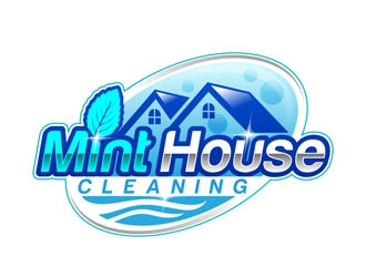 Mint House Cleaning logo design by DreamLogoDesign