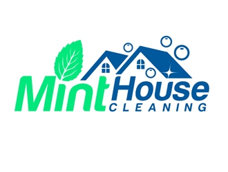 Mint House Cleaning logo design by DreamLogoDesign