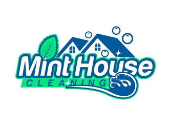 Mint House Cleaning logo design by DreamLogoDesign