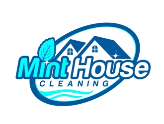 Mint House Cleaning logo design by DreamLogoDesign