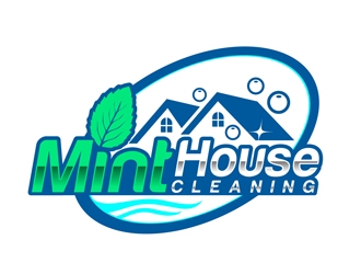 Mint House Cleaning logo design by DreamLogoDesign