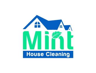 Mint House Cleaning logo design by Alex7390