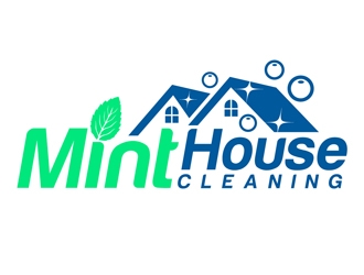Mint House Cleaning logo design by DreamLogoDesign