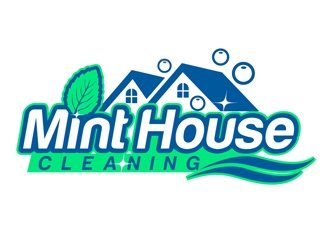Mint House Cleaning logo design by DreamLogoDesign