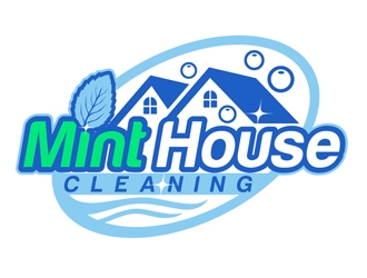 Mint House Cleaning logo design by DreamLogoDesign