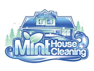 Mint House Cleaning logo design by shere