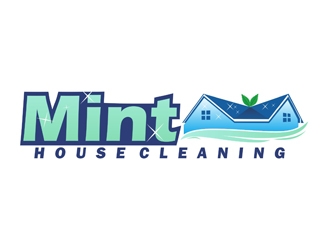 Mint House Cleaning logo design by Hadaly