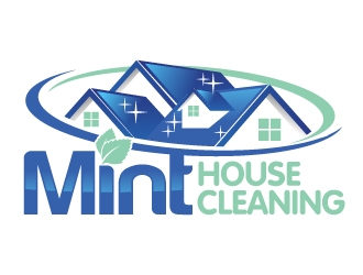 Mint House Cleaning logo design by jaize