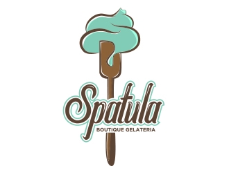 Spatula Boutique Gelateria logo design by Eliben