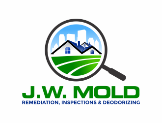 J.W. Mold Remediation, Inspections & Deodorizing logo design by mutafailan