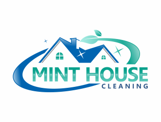 Mint House Cleaning logo design by mutafailan