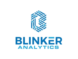 Blinker Analytics logo design by MarkindDesign