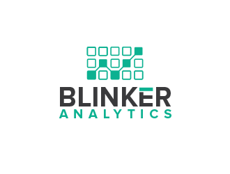 Blinker Analytics logo design by BeDesign