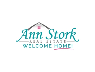 Ann Stork Real Estate  (would like to incorporate tag line..... Welcome Home! logo design by JJlcool