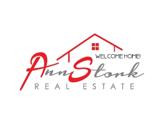 Ann Stork Real Estate  (would like to incorporate tag line..... Welcome Home! logo design by IjVb.UnO