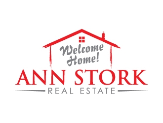 Ann Stork Real Estate  (would like to incorporate tag line..... Welcome Home! logo design by IjVb.UnO