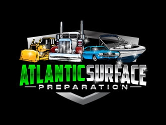 Atlantic Surface Preparation  logo design by daywalker