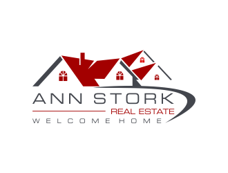 Ann Stork Real Estate  (would like to incorporate tag line..... Welcome Home! logo design by cahyobragas