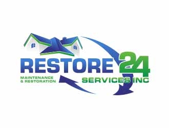 Restore 24 services inc maintenance and restoration  logo design by SOLARFLARE
